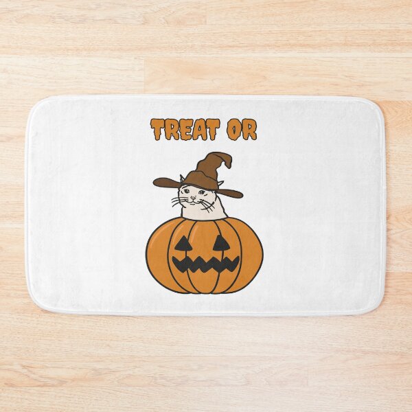 Item preview, Trick or Treat Halloween Meme of a Crying Cat In Pumpkin Jack O Lantern designed and sold by plumpjose.