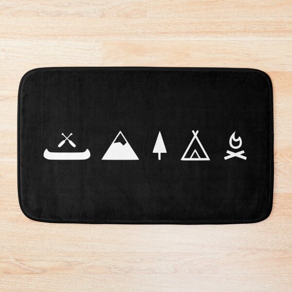 Item preview, Camping canoe, campfire with mountain designed and sold by TShirtsByMs.