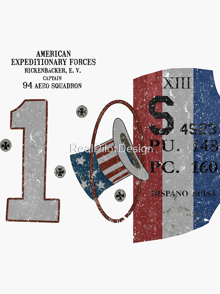 Rickenbacker Spad Xiii Wwi Aviation History Series T-Shirt Rickenbacker Spad Xiii Wwi Aviation History Series T-Shirt