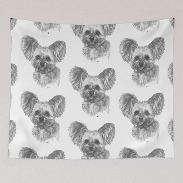 Item preview, Malti-Pom Portrait in Graphite designed and sold by BarbBarcikKeith.