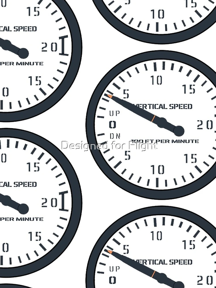 Thumbnail 4 of 4, iPhone Case, Vertical Speed Indicator VSI  Flight Instruments Sticker designed and sold by Designed for Flight.