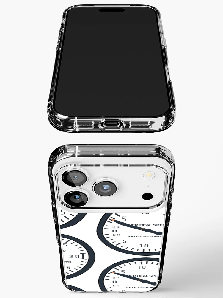 Thumbnail 3 of 5, iPhone Case, Vertical Speed Indicator VSI Flight Instruments Sticker designed and sold by Designed for Flight.
