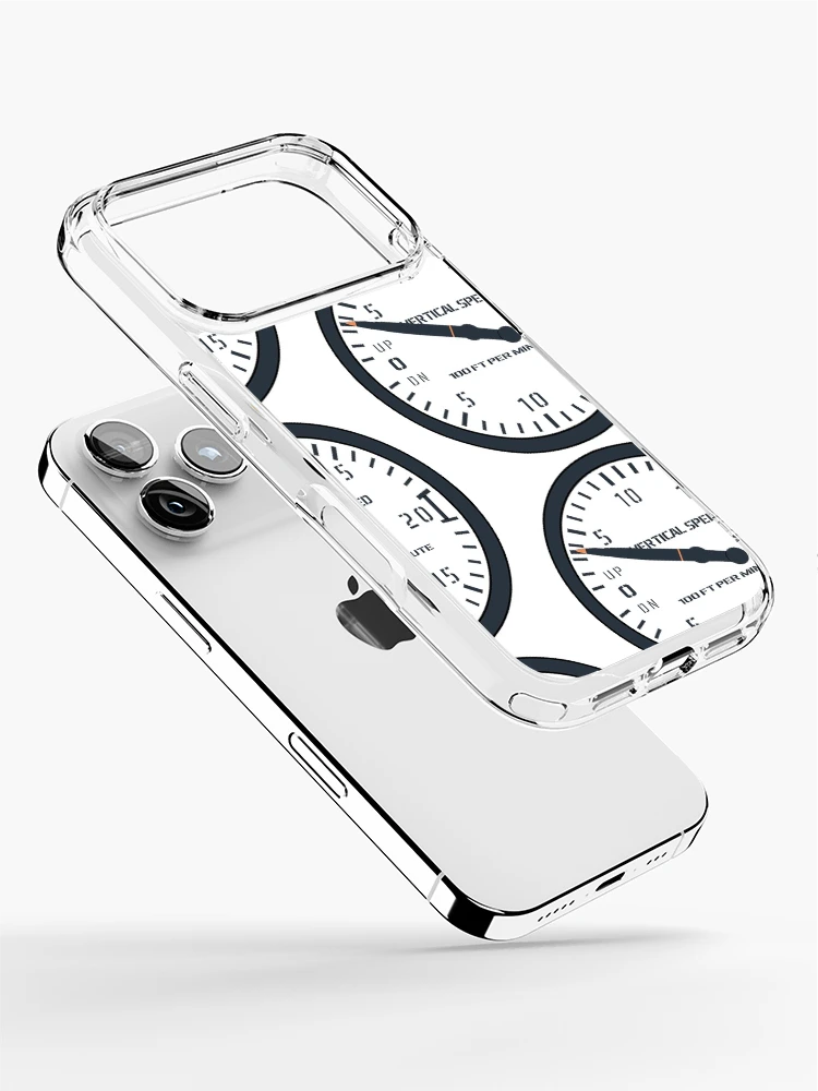 Thumbnail 2 of 5, iPhone Case, Vertical Speed Indicator VSI Flight Instruments Sticker designed and sold by Designed for Flight.