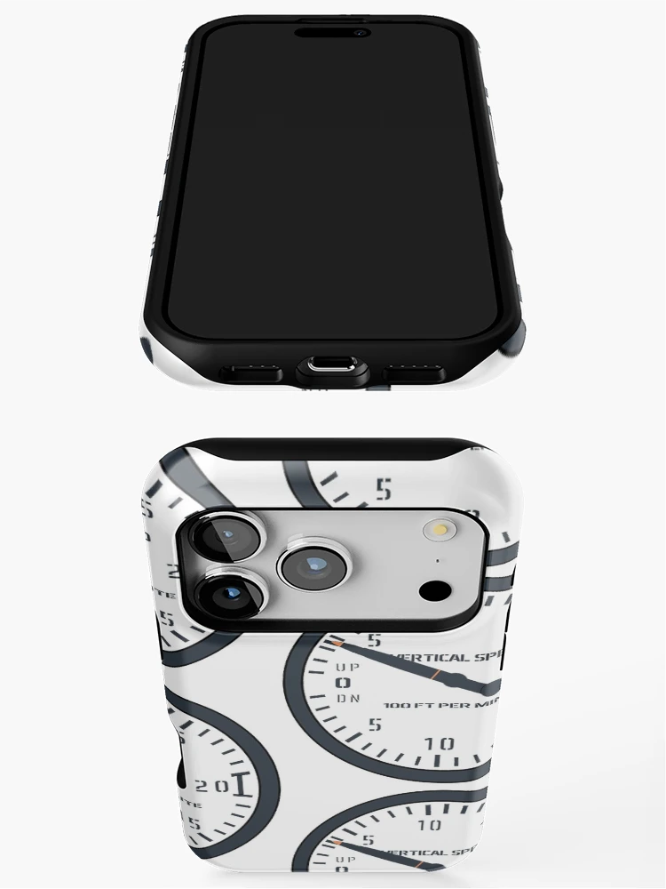 Thumbnail 3 of 4, iPhone Case, Vertical Speed Indicator VSI  Flight Instruments Sticker designed and sold by Designed for Flight.