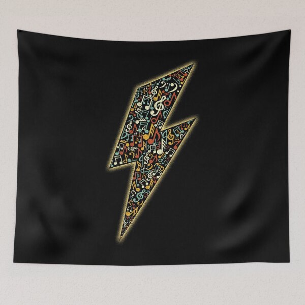Item preview, Electro Music DJ Lightning Bolt Musical Notes Disco Music designed and sold by nerdninja.