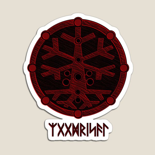 Yggdrisal Sheild - Nordic tree of life with the 9 worlds Magnet