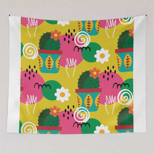 Item preview, Cacti, Flower, Swirls, Handprint Pattern designed and sold by gsproductsgs.