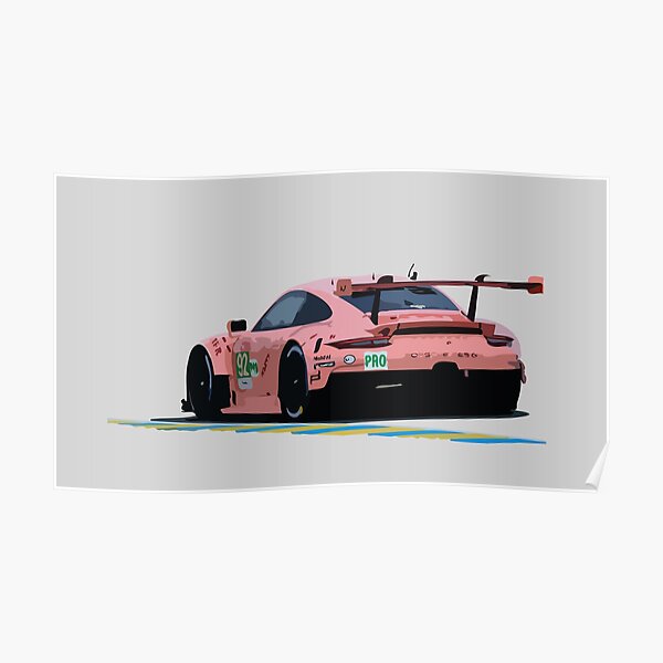 911 RSR 2018 - retro Pink Pig livery Poster
