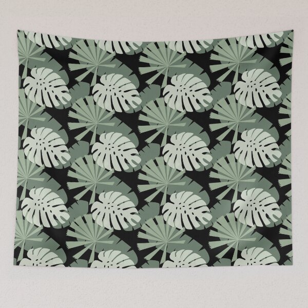 Item preview, Palm Leaf Retreat on Black designed and sold by StardustMyHeart.