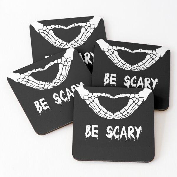 Item preview, Be Scary Halloween Skeleton Bones Heart Shape designed and sold by HighBrowDesigns.