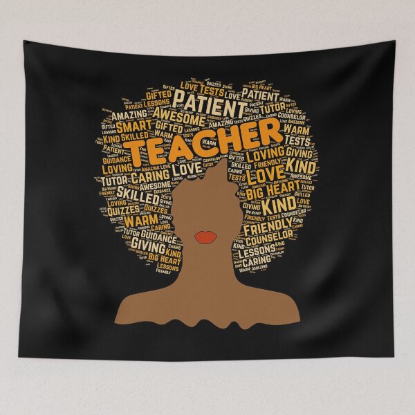 Item preview, African American Teacher Educator Words in Afro Art designed and sold by blackartmatters.