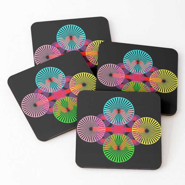 Item preview, MULTICOLORED SPIRALS fluorescent colors designed and sold by Astralia.