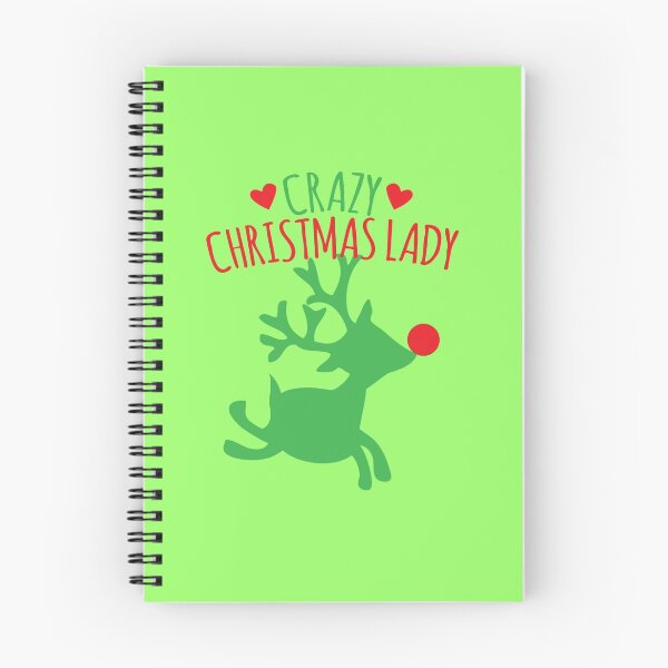 Item preview, Crazy Christmas lady with cute rudolph reindeer designed and sold by jazzydevil.