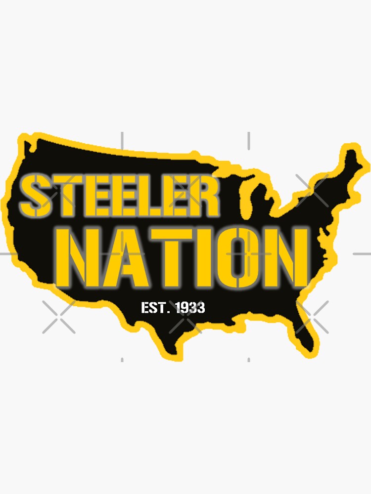 Pittsburgh Steelers Oval Football Multi Use Decal