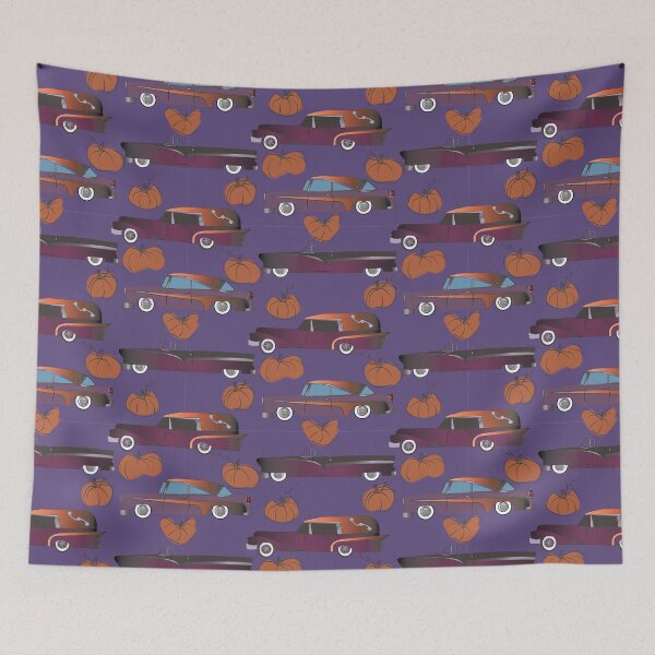 Item preview,  Hearse and Pumpkins Purple  designed and sold by MikkisMotor.