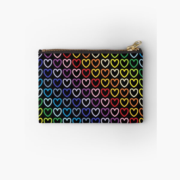 Item preview, Broader Spectrum Rainbow Outlined Hearts Black  designed and sold by lornakay.