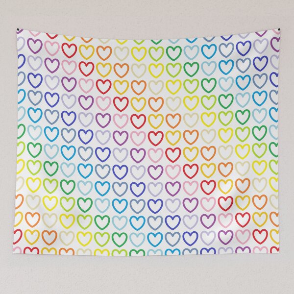 Item preview, Broader Spectrum Rainbow Outlined Hearts  designed and sold by lornakay.