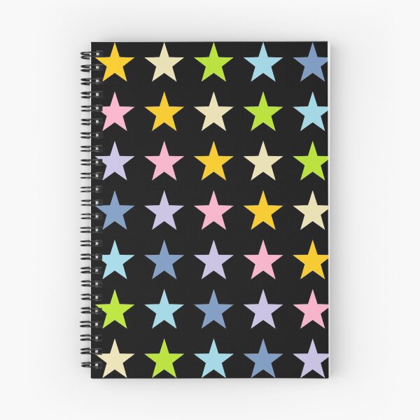 Item preview, Pastel Rainbow Stars Black designed and sold by lornakay.