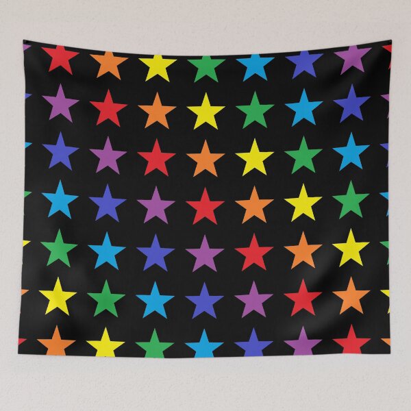 Item preview, Rainbow Stars Black  designed and sold by lornakay.