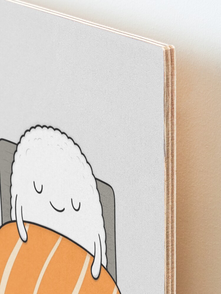 Alternate view of Sleepy Sushi Bed Mounted Print