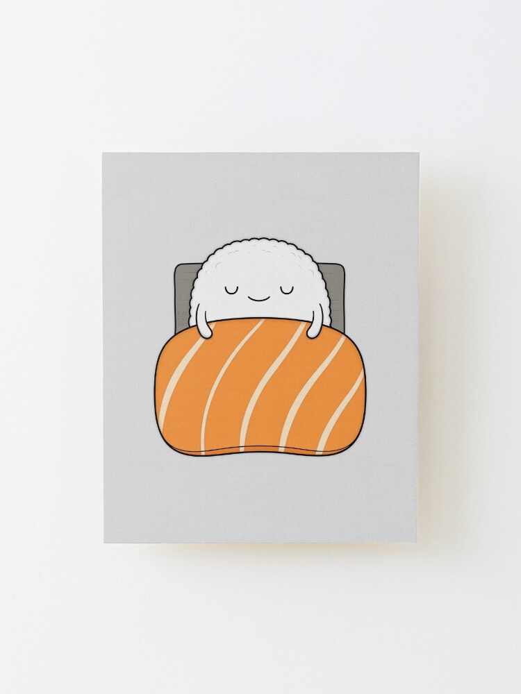 Alternate view of Sleepy Sushi Bed Mounted Print