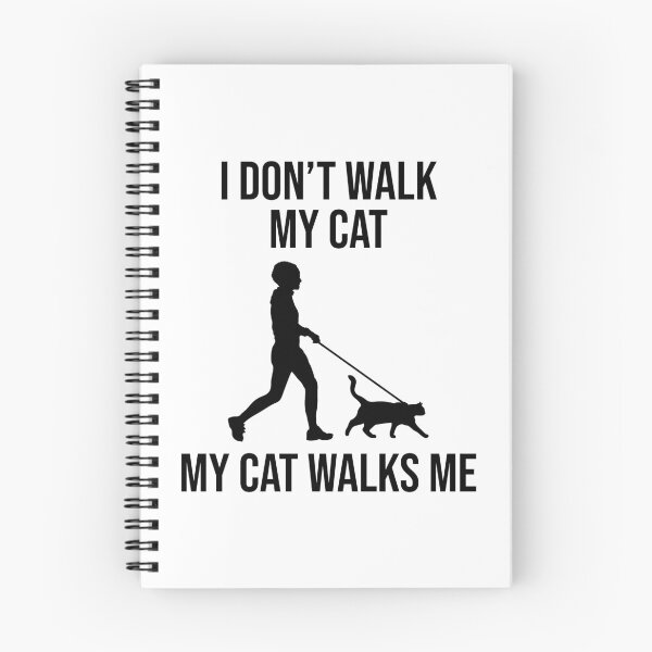 Item preview, I Don't Walk My Cat, My Cat Walks Me designed and sold by Cat Lady Designs.