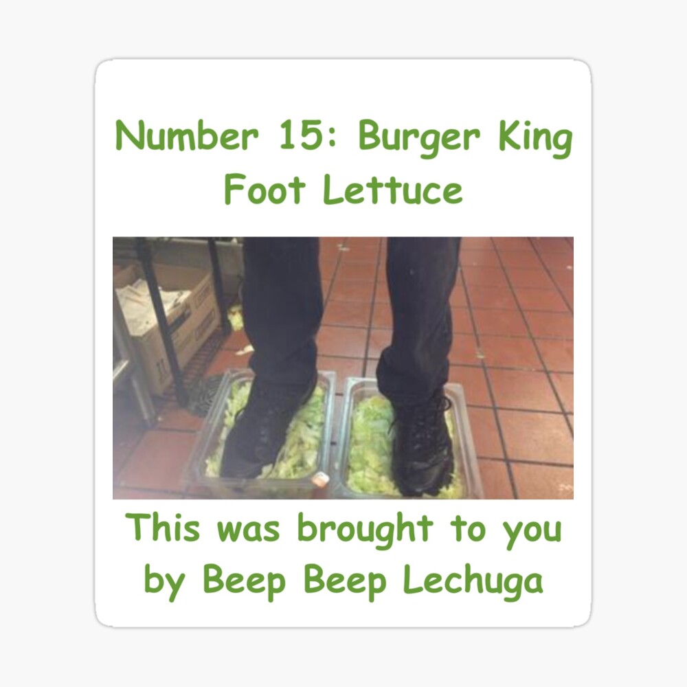 What Is Number 15 Burger King Foot Lettuce - beep beep lettuce roblox music id