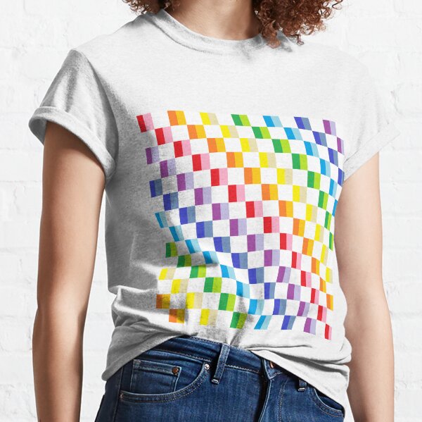 rainbow checkered vans shirt