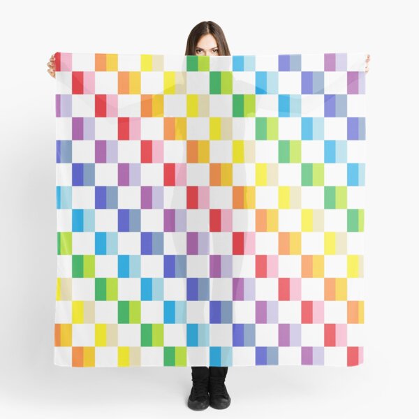Checkered Broader Spectrum Rainbow Scarf