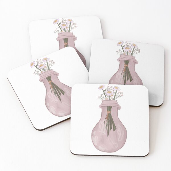 Item preview, aesthetic flowers in lightbulb designed and sold by madcott.