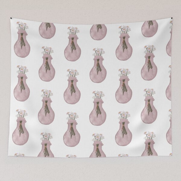 Item preview, aesthetic flowers in lightbulb designed and sold by madcott.