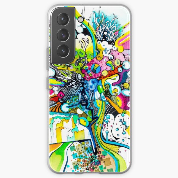 Tubes of Wonder - Abstract Watercolor + Pen Illustration Samsung Galaxy Soft Case