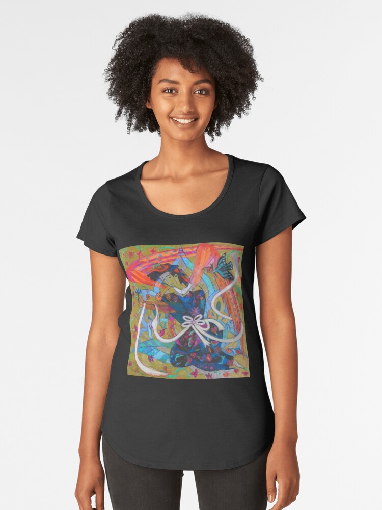 Premium Scoop T-Shirt, Peri designed and sold by Denise Weaver Ross
