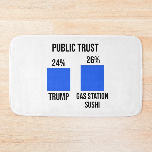Item preview, Public Trust: Trump 24%, Gas Station Sushi 26% Anti-Trump designed and sold by Cat Lady Designs.