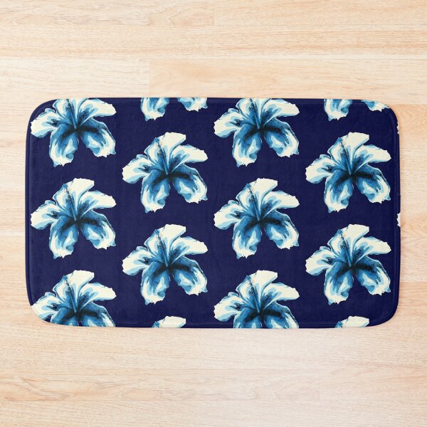 Item preview, Halftone blue hibiscus designed and sold by AnnArtshock.