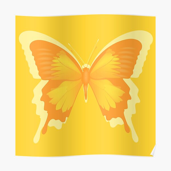 Bernsteinfarbiger Schmetterling Poster