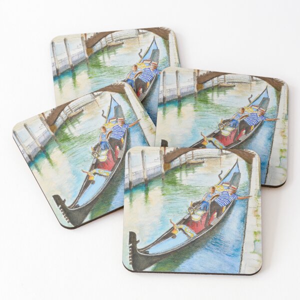 Item preview, Venetian Gondolier in White and Blue Stripes designed and sold by Dai Wynn Fine Art.