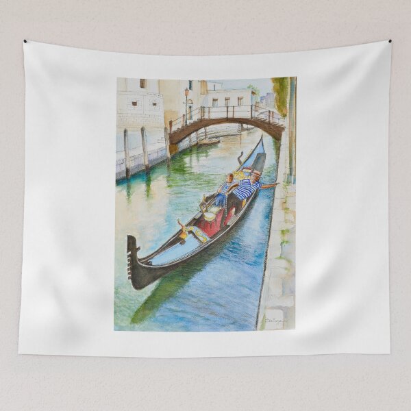 Item preview, Venetian Gondolier in White and Blue Stripes designed and sold by Dai Wynn Fine Art.