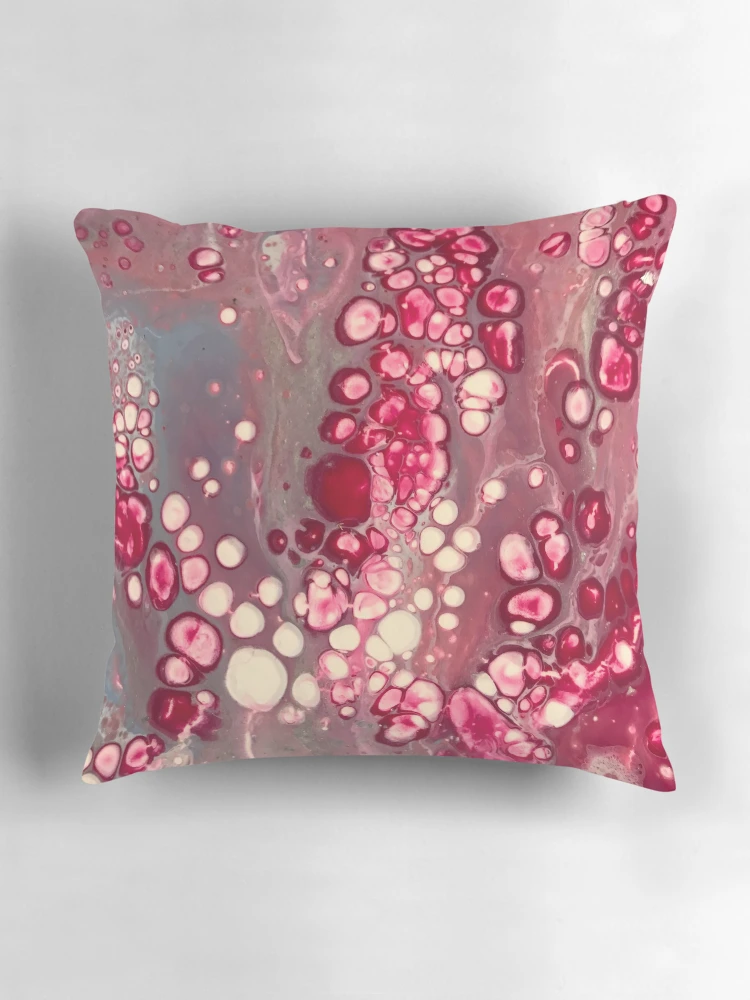 Thumbnail 3 of 4, Pillow, Raspberry Ripple #1 designed and sold by BlueMayDesigns.