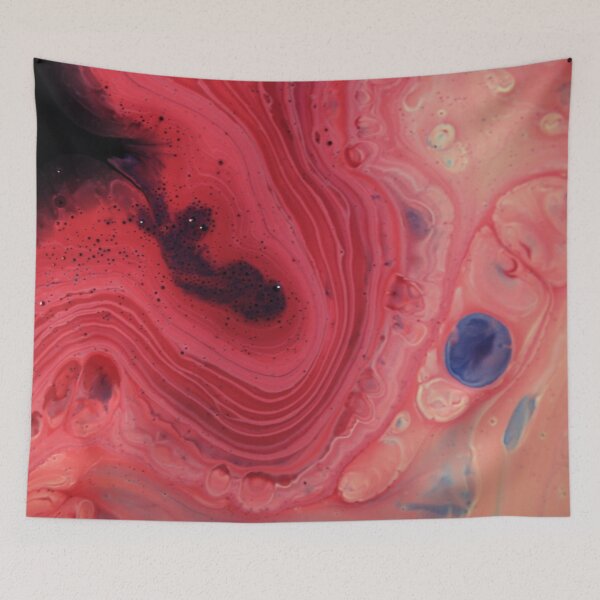 Item preview, Abstract Pink Oil Slick Tye Dye Painting designed and sold by PODLizardWizard.