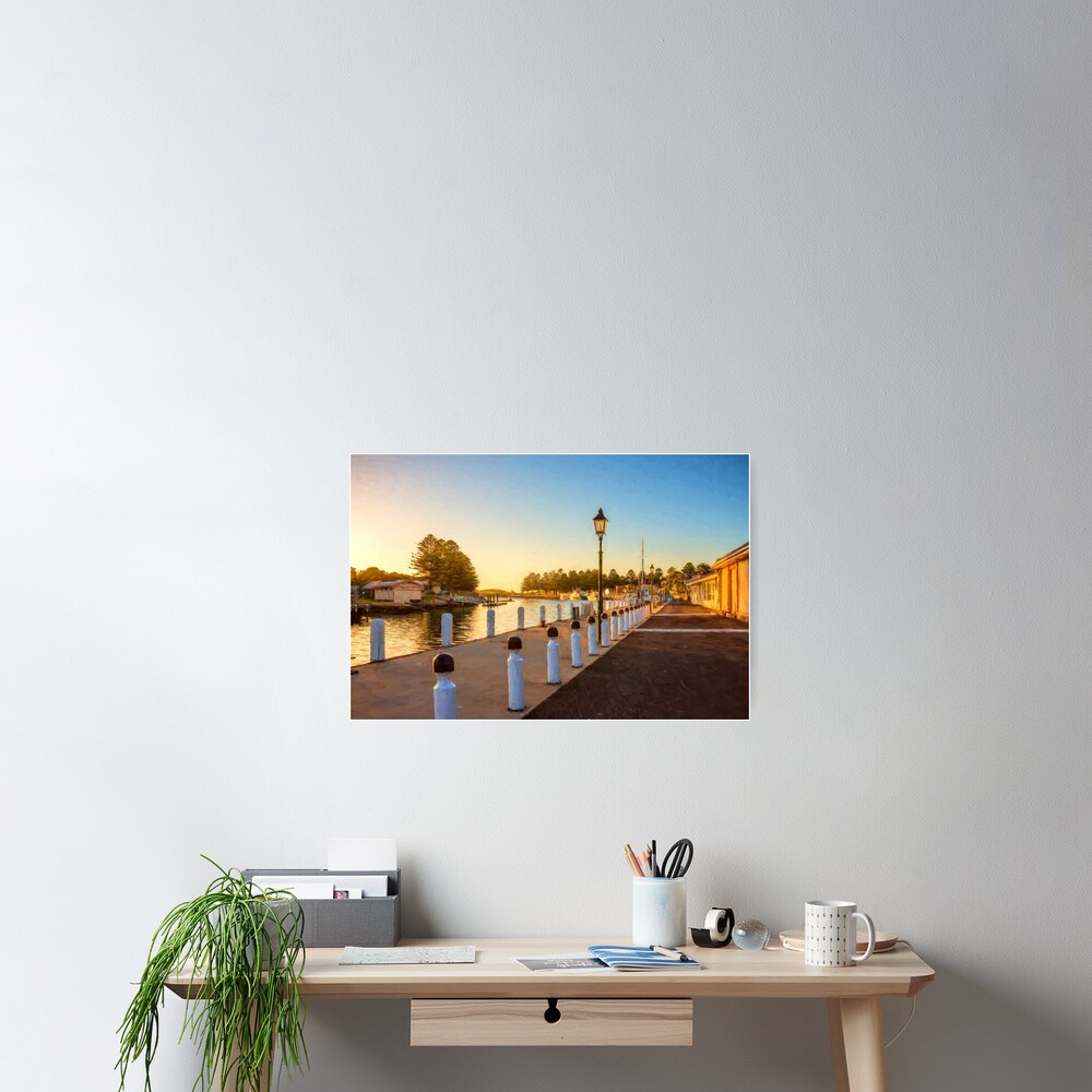 Port Fairy Sunrise (digital painting) Poster
