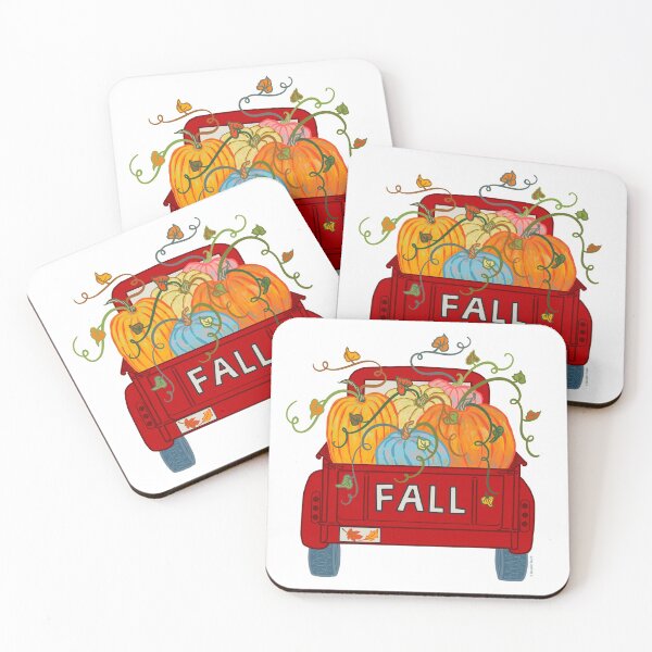 Item preview, Red Vintage Pumpkin Truck Fall Autumn Season designed and sold by DoubleBrush.