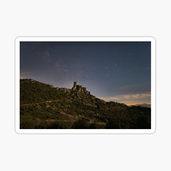 Castle of Quéribus under the Milky Way Sticker