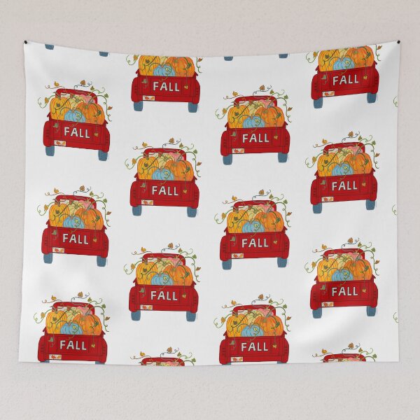 Item preview, Red Vintage Pumpkin Truck Fall Autumn Season designed and sold by DoubleBrush.