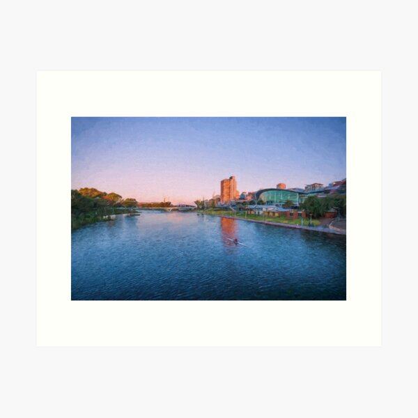 Item preview, Adelaide Riverbank at Sunset   (digital painting) designed and sold by Ray's Photos & Art.