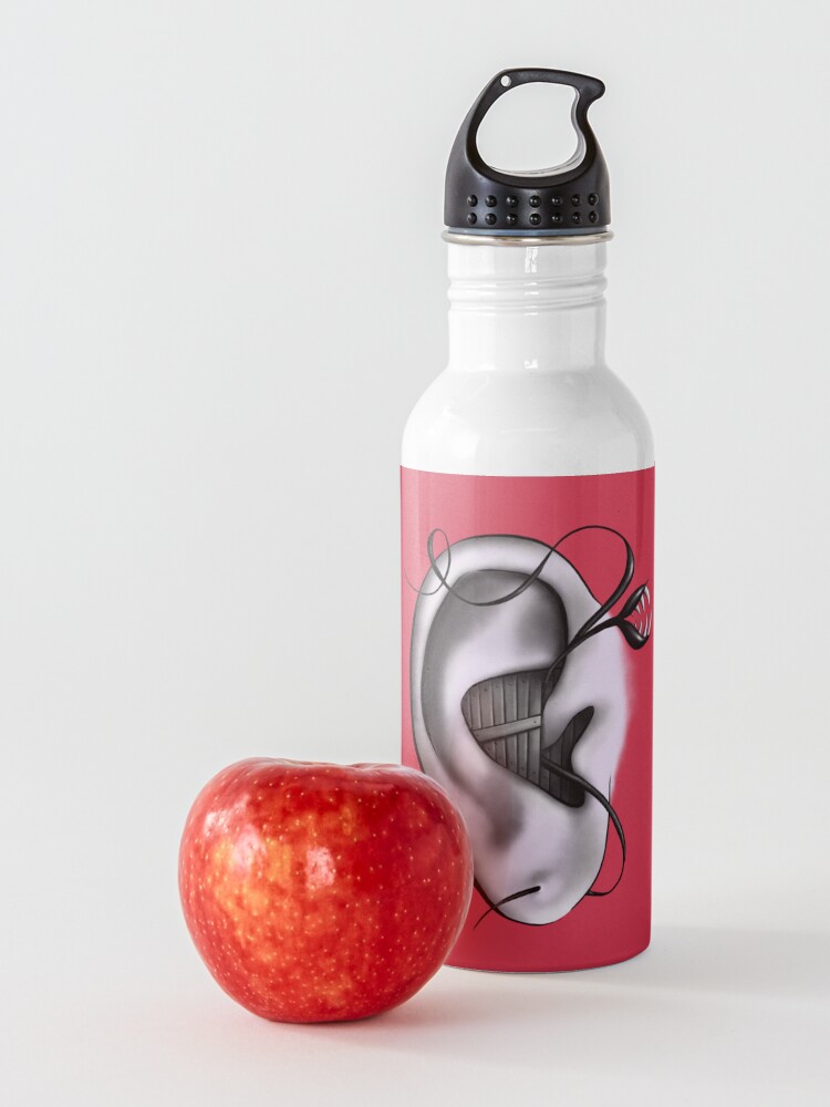 Alternate view of Ear Monster Weird Art Water Bottle