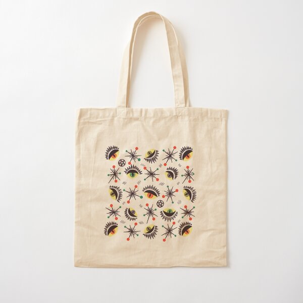 Reptile witch eyes retro pattern Cotton Tote Bag