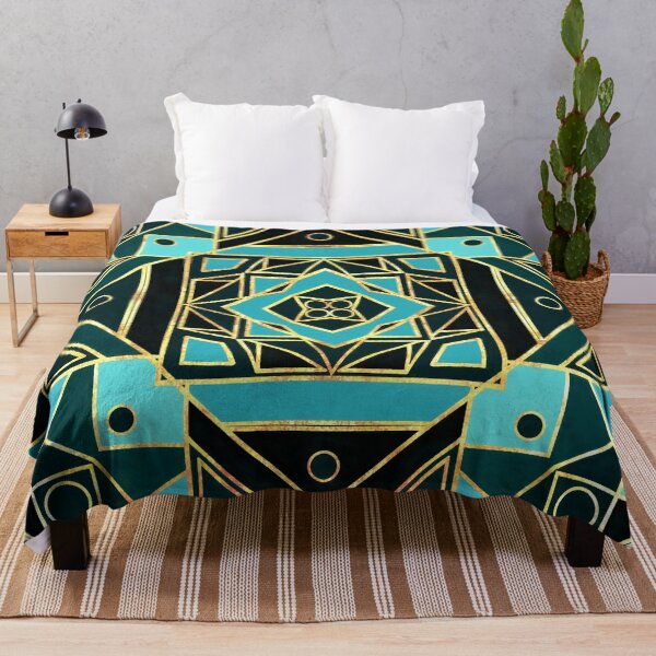 Item preview, Art Deco With Gold & Teal designed and sold by TigaTiga.