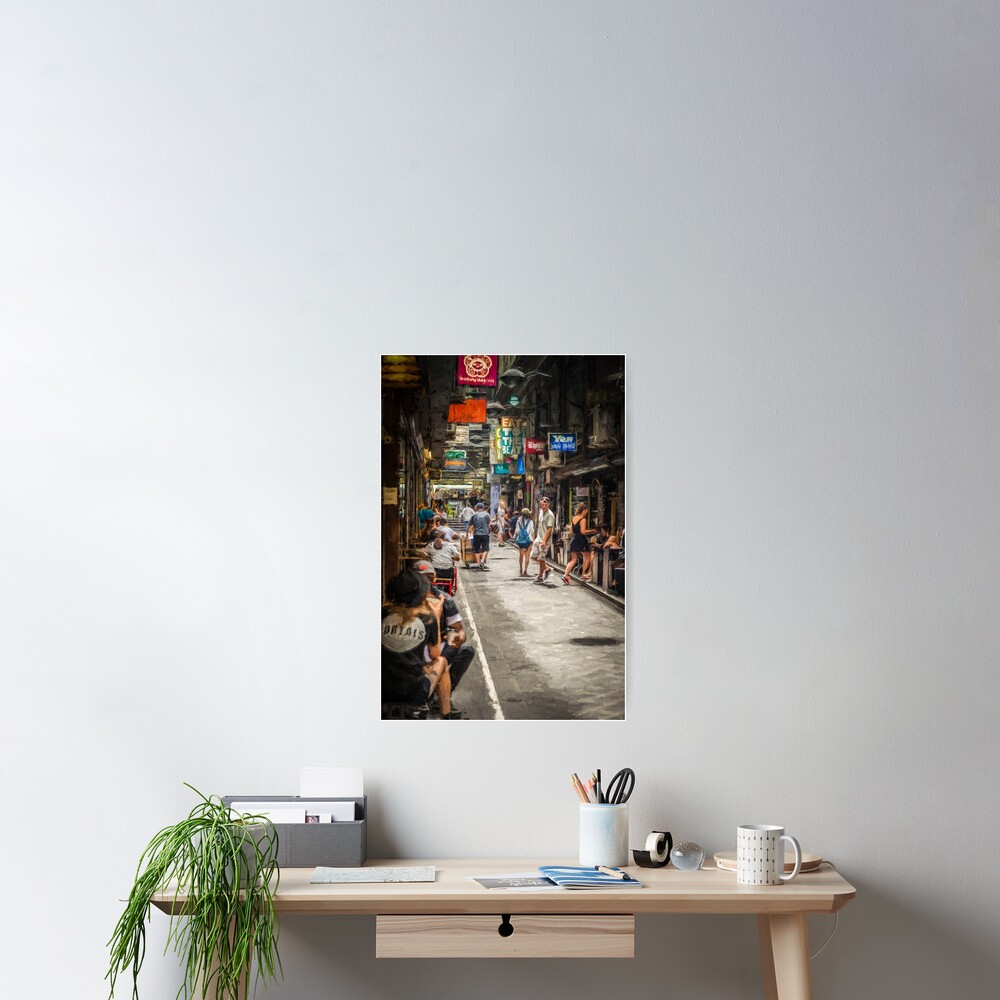 Centre Place Hustle (digital painting) Poster