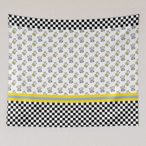 Item preview, Cacti and Checkered Pattern designed and sold by MaplewoodMerch.